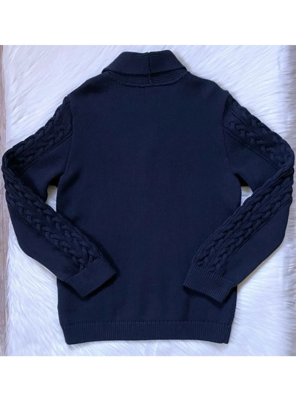 Gap Kids Cable-Knit Navy Cardigan Sweater
